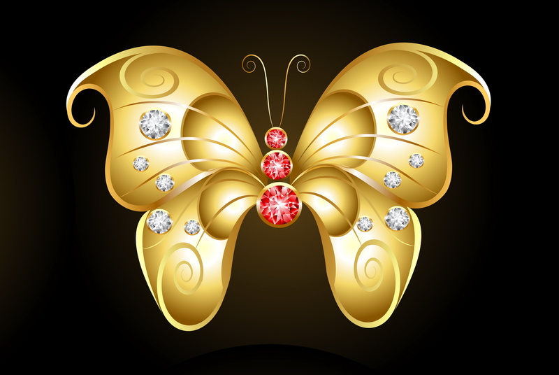 pebbles, yellow, celebration, illustration, shape, geometric shape, luxury, black background, representation, studio shot, butterfly, the dark background