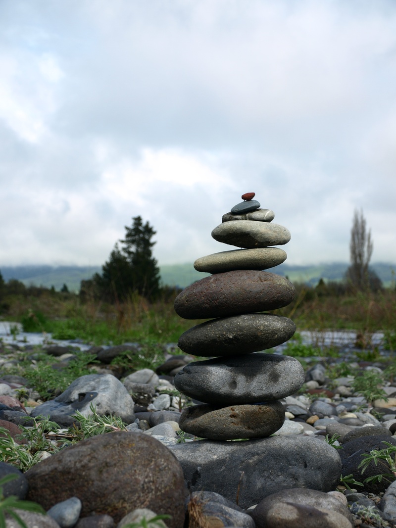river, tranquil Scene, zen, rock - Object, sky, field, natural, no people, stability, buddhism, heap, arrangement, land, outdoors, position, solid, stones