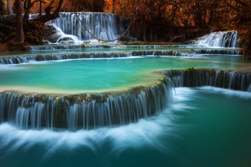 scenics - nature, day, flowing water, motion, waterfall, beauty in nature, running water, blurred motion, tranquil scene, outdoors, water, brown, idyllic