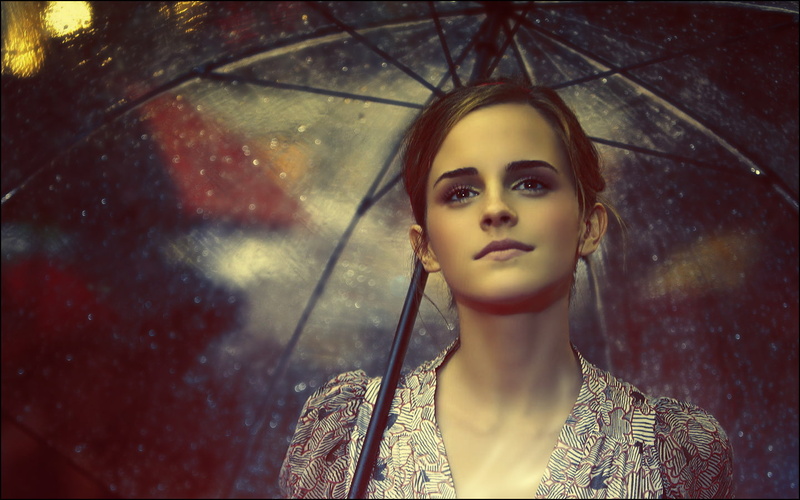 beautiful woman, beauty, young women, front view, women, young adult, looking, human face, elegance, portrait, contemplation, headshot, fashion, rain, Emma Watson