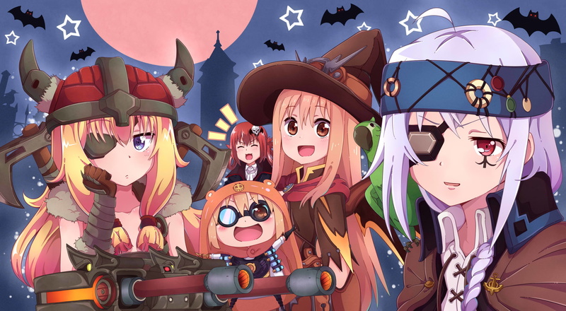 Gabriel Tenma White, Himouto! Umaru-chan, Crossover, Anime, Plastic Memories, Satanichia Kurumizawa McDowell, Vampire, Umaru Doma, Halloween, Gabriel DropOut