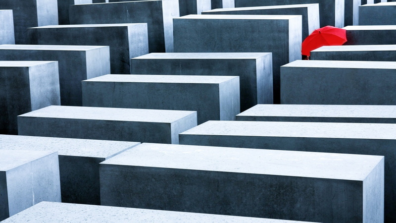 pattern, full frame, red, flag, patriotism, no people, memorial, blocks, Berlin, umbrella, day, outdoors, staircase, in a row, repetition, striped, steps and staircases