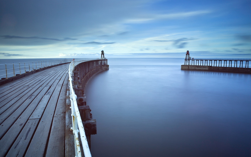 Early, Surface, Pier, Sea, Promenade, 2K, Morning