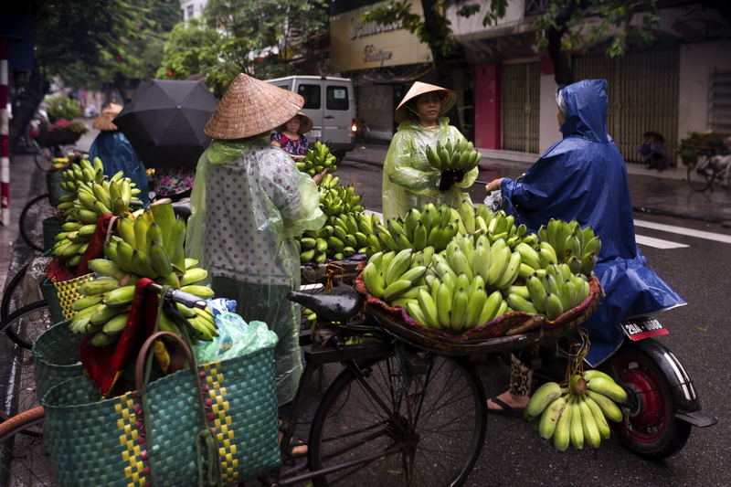 day, 5K, for sale, freshness, healthy eating, wellbeing, fruit, outdoors, incidental people, hanoi street food, retail display, small business, vegetable