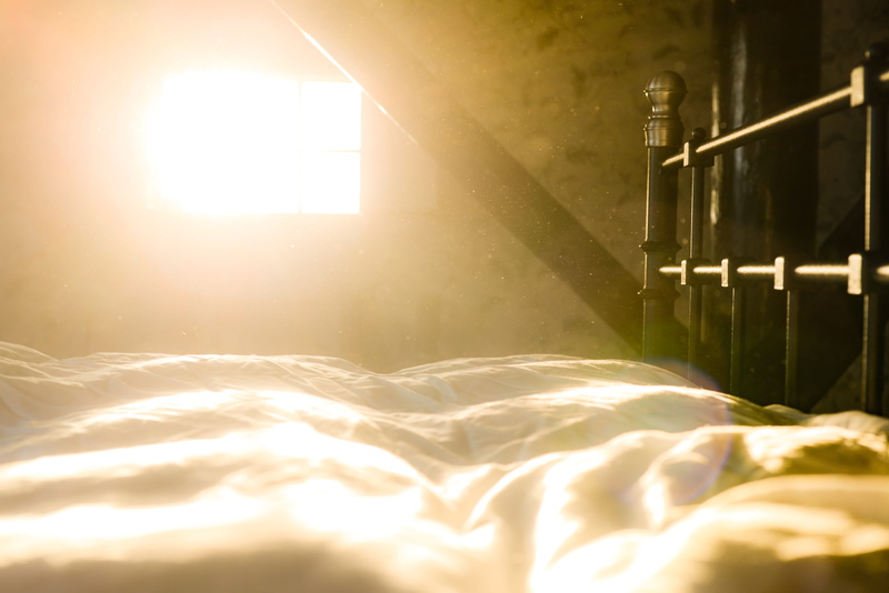 sunlight, bedroom, frame, brightly lit, nature, electric lamp, cozy, textile, no people, morning, bed, wake up, wake up light, dust, metal, white, black