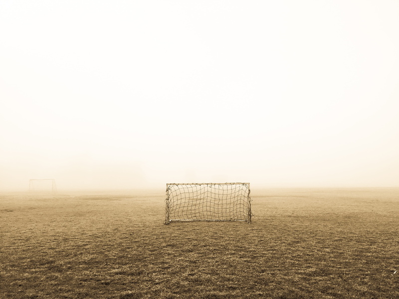 sky, no people, tranquility, nature, mist, landscape, net, copy space, land, fog, brown, sports field, 2K, rural scene, farm, absence, outdoors, deserted