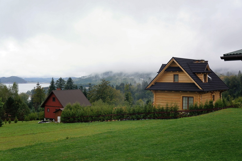building exterior, nature, early morning, land, no people, tree, district of lesko, green color, day, solina, built structure, plant, sky, hut, field, 4K