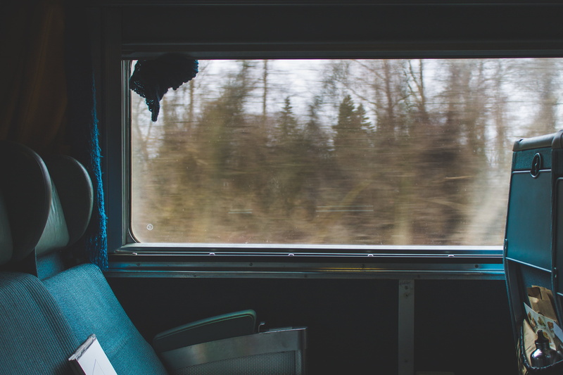 4K, passenger train, transportation, day, train, window, transparent, land vehicle, vehicle seat, rail transportation, tree, glass - material, trees, seats