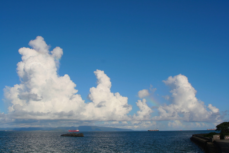 passenger craft, antomasako, okinawa, travel, Sky Blue, White, mode of transportation, 2K, blue, rainbow, Iriomote, no People, sailboat, marine blue, raged