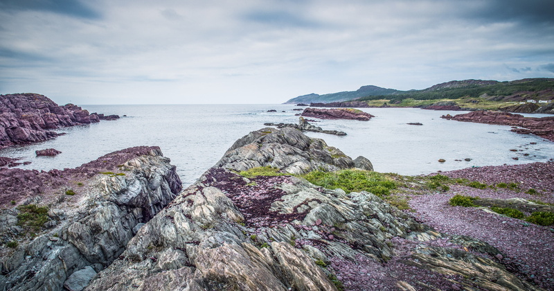 rocky, white, Bonavista Peninsula, rock - Object, Tickle Cove, nature, sky, white sky, Doorstep, overcast, F2.0, sea, Olympus, North Atlantic, coastline
