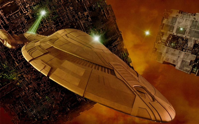 trek, ship, cube, phasres, borg, 2K, star, starship