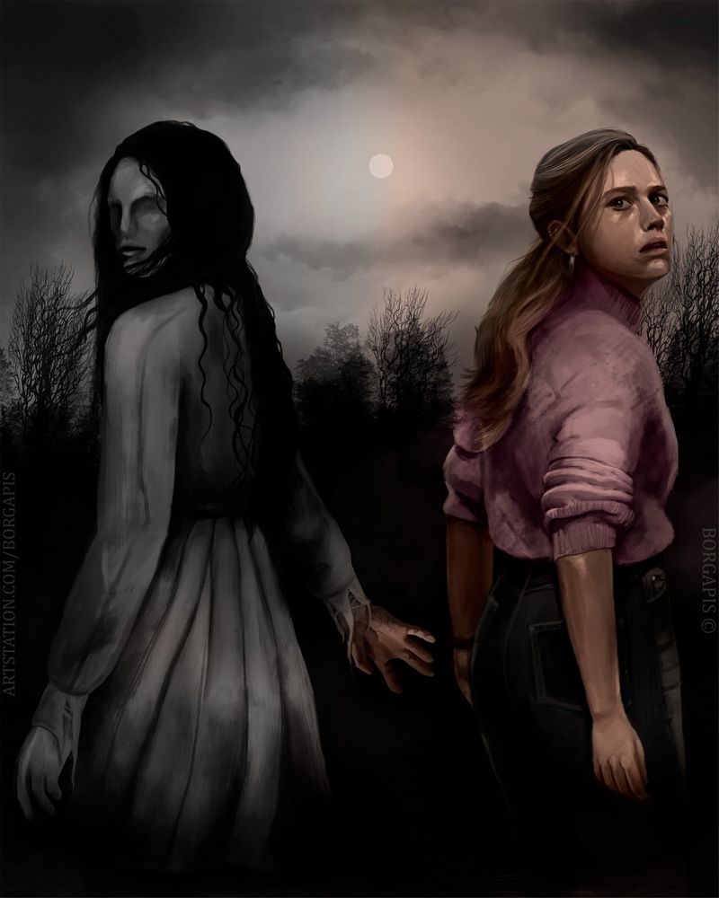 Lyvia Borges, artwork, Victoria Pedretti, portrait display, 1080P, digital art, The Haunting of Bly Manor, TV Series, ArtStation, Dani Clayton, Netflix TV Series