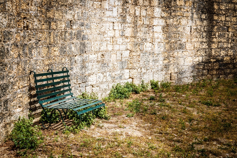 wall - building feature, no people, fortress, nofilter, Vacation, old, corfu, growth, green, absence, relaxation, Bench, seat, patina, architecture, sunlight