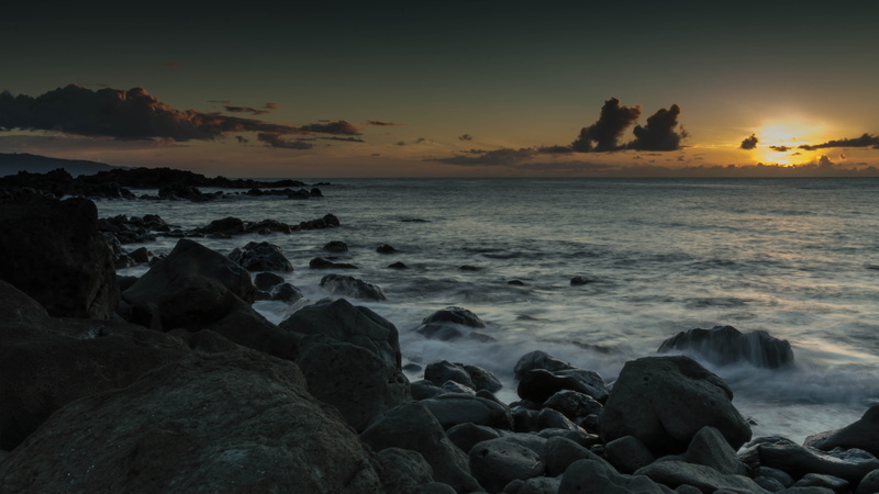 hawaii, PZD, vacation, AF, beach, untitled, water, summer, north shore, Sea of Tranquility, sea, Di, II, Macro, coastline, sky, rock - Object, haleiwa