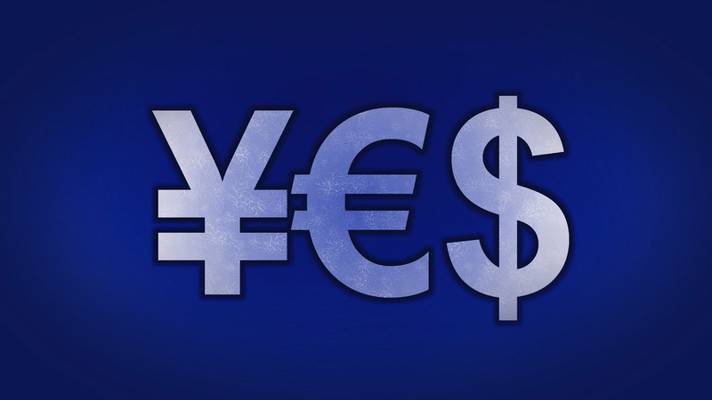 1080P, corporate business, studio shot, euro, graphics, dollar, blue background, eur, letter, money, dollar sign, jpy, close-up, yen, usd, indoors, communication