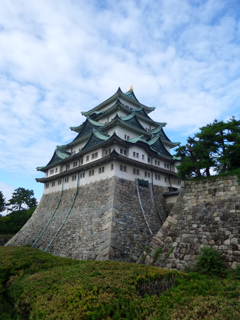 cultures, samurai, outdoors, protection, day, nagoya, fort, old, building Exterior, building, place of worship, sky, nature, Castle, blue, architecture