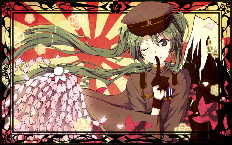 vocaloid, 1080P, senbon zakura, wink, fubuki, miku, hatsune