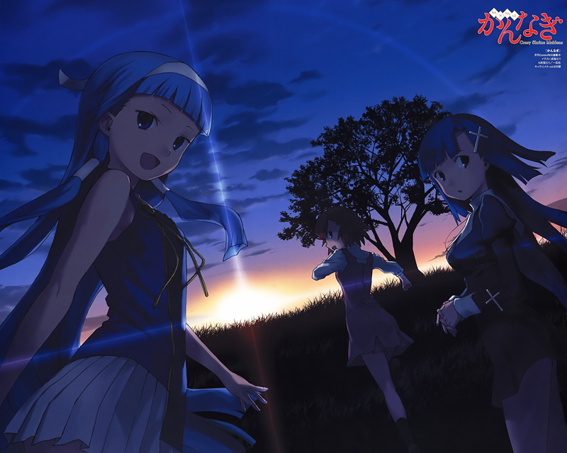 Aoba Tsugumi, Nagi (Kannagi), Kannagi, Zange (Kannagi), 4K, anime girls