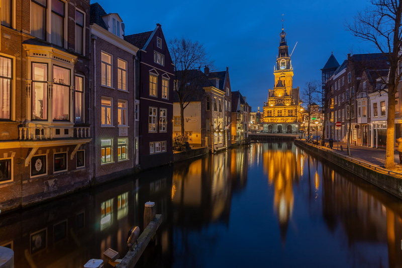 Holland, the evening, 1080P, lights, Netherlands, Alkmaar, channel