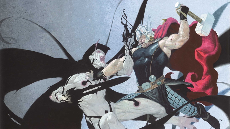Fantasy Men, fantasy art, 1080P, Gorr, God Butcher, Thor, muscles