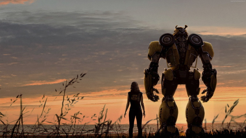 Bumblebee, 4K, water, men, security, nature, safety, 5K, Hailee Steinfeld, people, sea, uniform, cloud - sky, full length, armed forces, military, standing