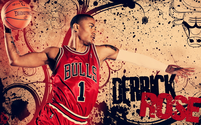 Download 3840x2400 derrick rose, basketball backgrounds, Chicago Bulls, 4K, derrick rose