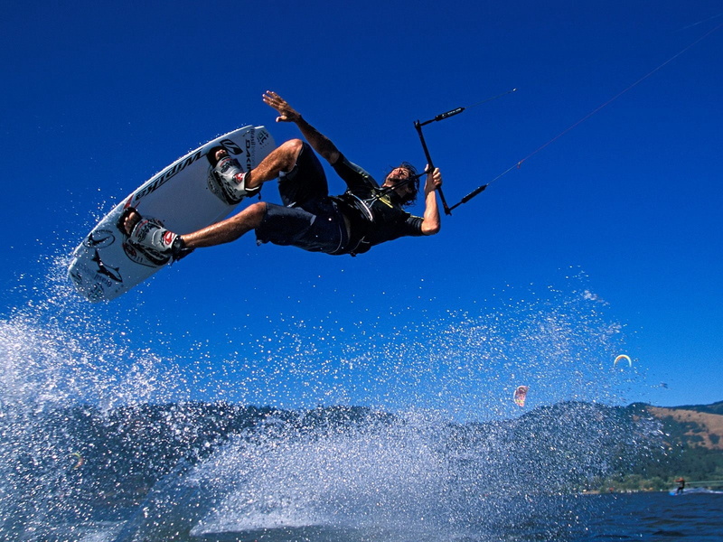 jumping, blue, splashes, extreme, adventure, sea, sport, action, water, splashing, sky, extreme Sports, joy, white, adult, clear sky, skill, mid-Air, 720P