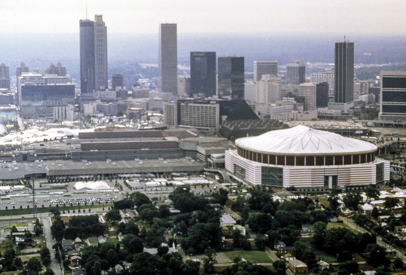skyline, Atlanta, public domain, plant, complexes, travel Locations, olympic, 2K, Georgia, urban Scene, outdoors, built Structure, skyscraper, high angle view