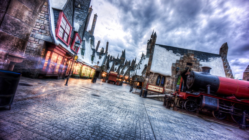 winter, 1080P, town, Wizarding world of harry potter, snow, street, home, universal studios florida