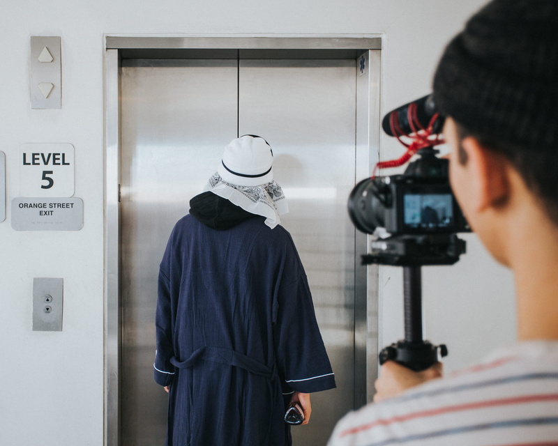 people, city, young Adult, californium, blur, clothing, males, music video, technology, lift, indoor, standing, behind the scene, inside, elevator, men