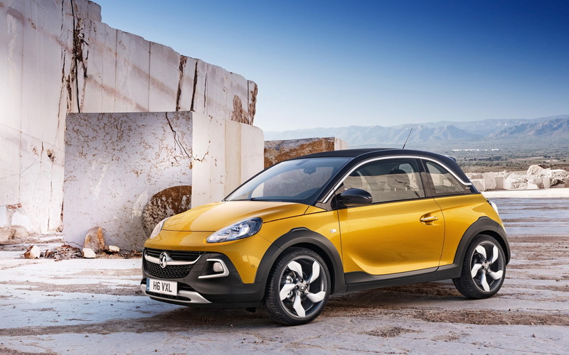 rocks, yellow, black, car, 2K, cars, 2014, vauxhall, adam