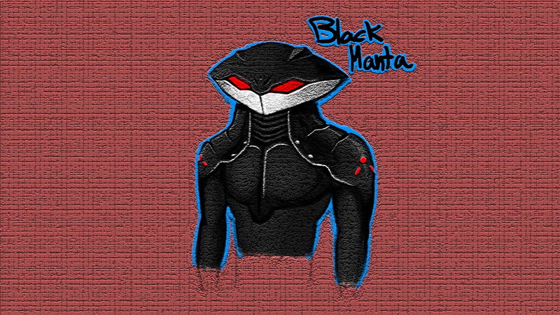 craft, Black Manta, red, textile, sweater, male likeness, no people, wall - building feature, clothing, day, human representation, creativity, wood - material