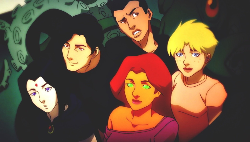 1080P, creativity, headshot, young adult, Beast Boy, group of people, friendship, Garfield Logan, front view, portrait, adult, looking at camera, Starfire (DC Comics)