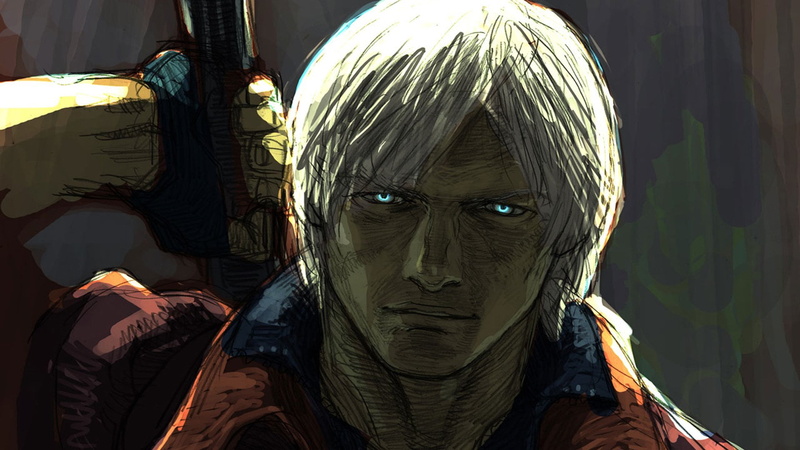 disguise, women, Dante (Devil May Cry), art and craft, leisure activity, Devil May Cry, day, paint, Sword, celebration, 1080P, sunlight, Glowing Eyes
