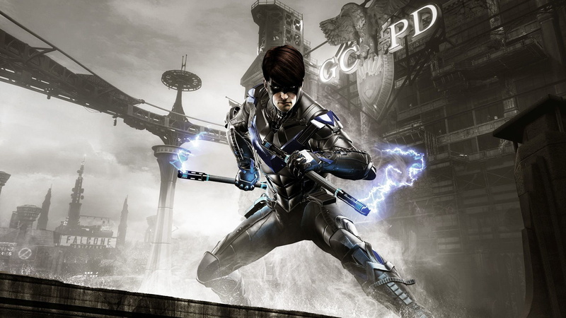 knight, nightwing, brown, male, suit, arkham, batman, haired, 1080P