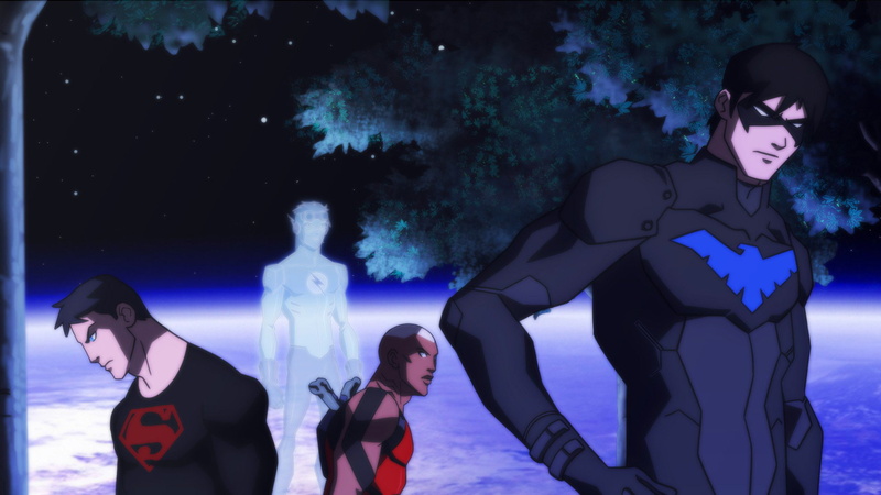 Young Justice, Nightwing, night, 1080P, blue, young men, adult, water, standing, group of people, men, young women, Aqualad (DC Comics), sea, three quarter length