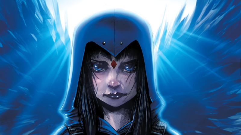 Comics, Hood, DC Comics, Crystal, Wings, 1080P, Blue eyes, Comic, Raven