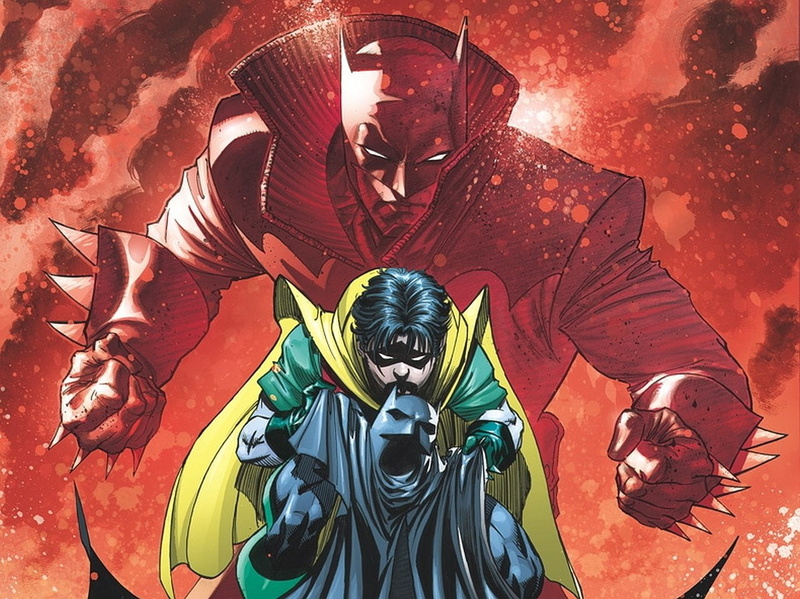 representation, craft, architecture, day, statue, Damian Wayne, male likeness, spirituality, Damian: Son Of Batman, paint, red, art and craft, religion