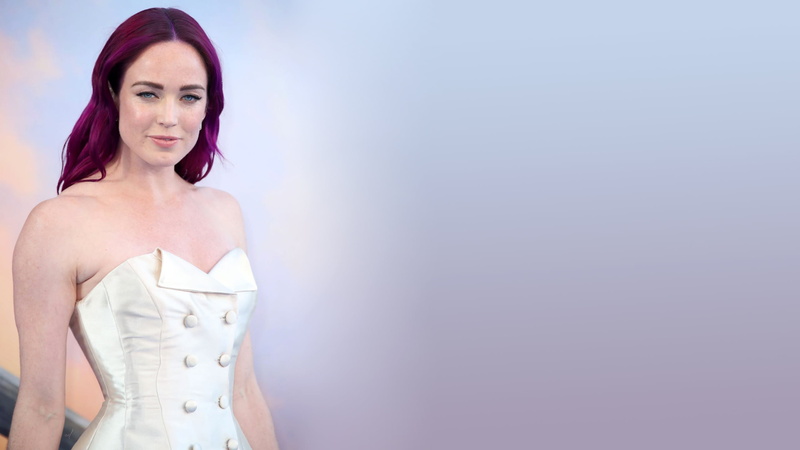 strapless, looking at camera, beauty, indoors, one person, redhead, young adult, young women, standing, dress, Caity Lotz, actress, fashion, clothing, copy space