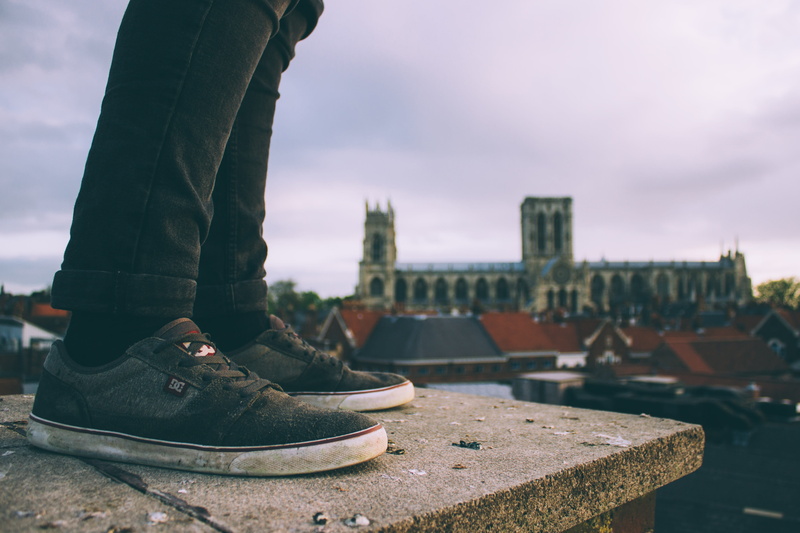 sunset, urban, sky, history, day, jeans, low section, explore, lookout, landscape, real people, dc, cloud - sky, architecture, shoe, 4K, one person, the past
