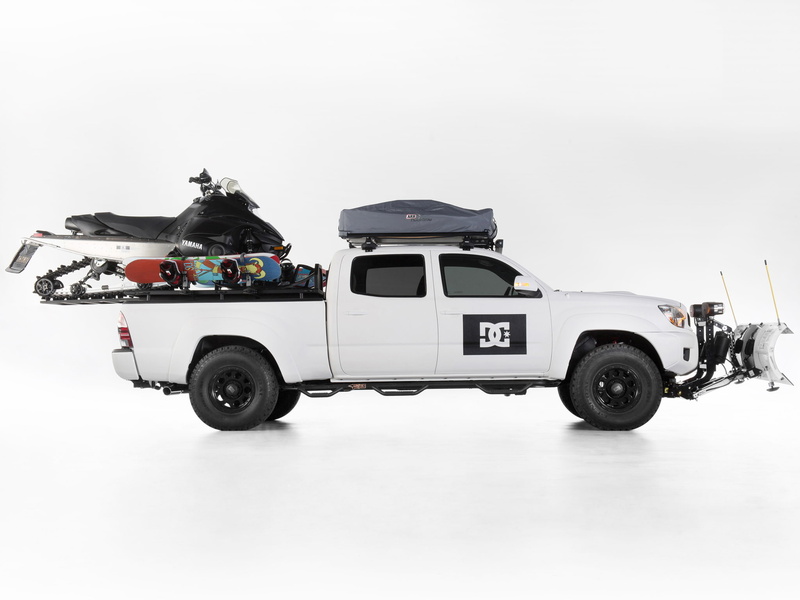 xgames, toyota, tacoma, offroad, 1080P, 2013, dc shoes, snowmobile, winter, 4x4