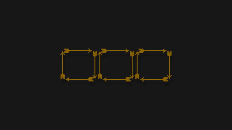 minimalism, Arrow (TV series), side by side, yellow, black background, 4K, dark, geometry, close-up, night, metal, low angle view, no people, representation