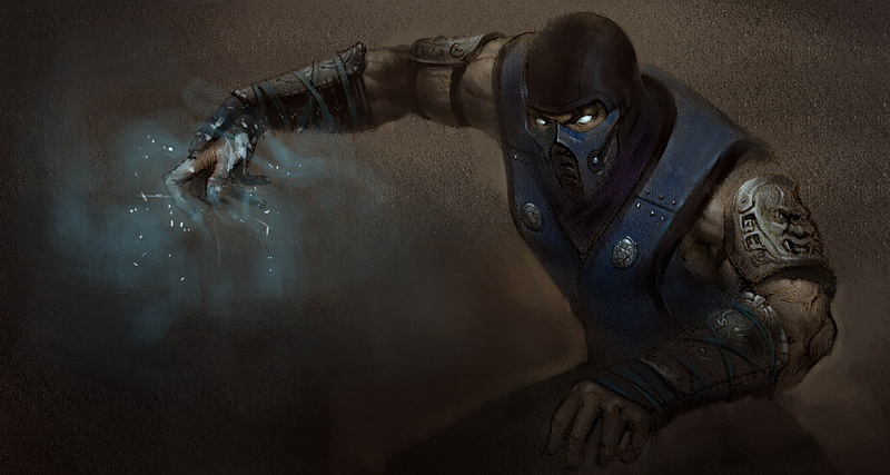 Kuai Liang, Sub-Zero, ninja, art, 1080P, Mortal Kombat, mask