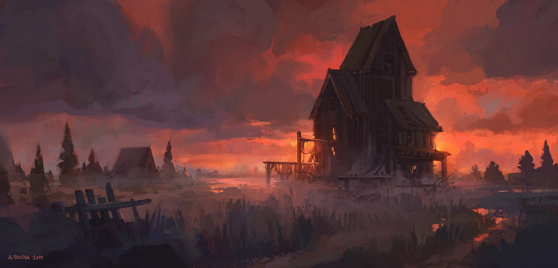 1080P, landscape, digital art, Andreas Rocha