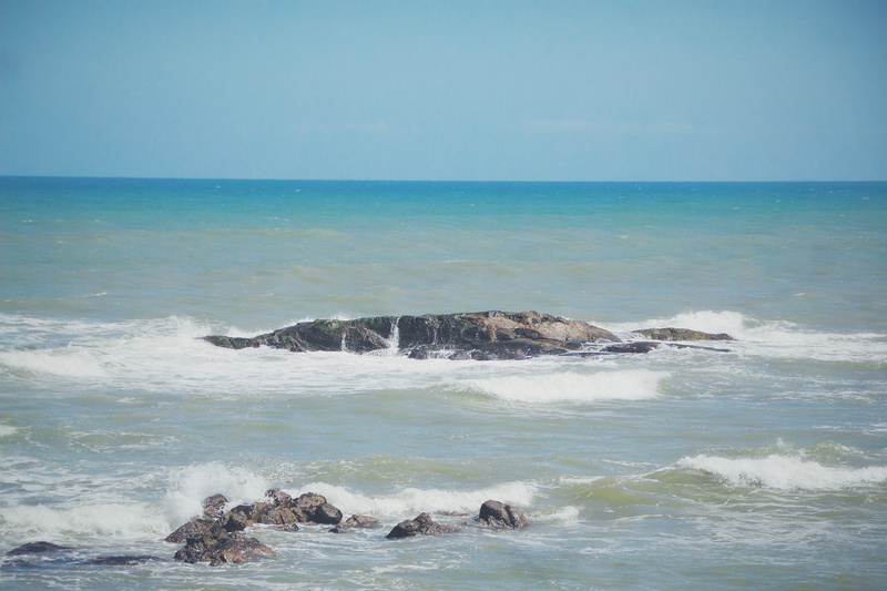 good vibes, mar, Água, pedra, summer, outdoors, no people, turquoise colored, rock, water, waves, horizon, 2K, motion, tranquility, rock - object, blue