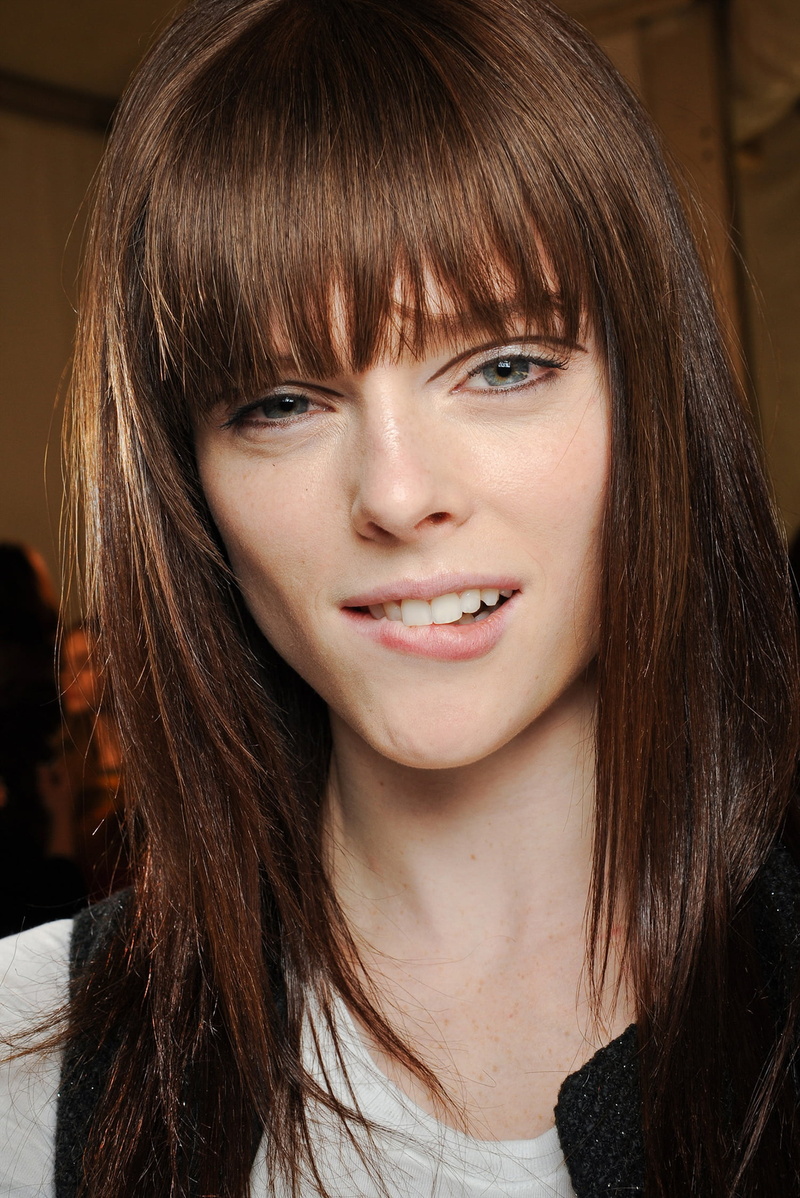 brunette, model, Canadian, blue eyes, face, Coco Rocha, biting lip, women, 1080P