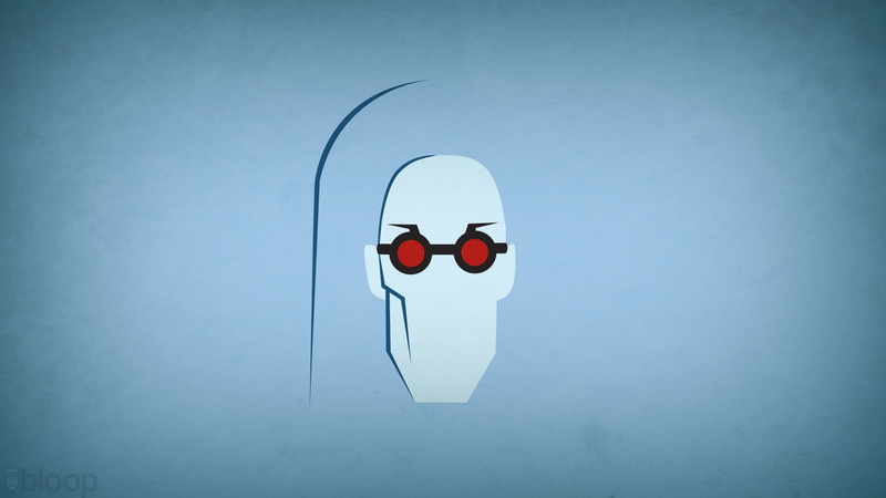 red, hero, single object, close-up, Mr. Freeze, digital, blue, Blo0p, 1080P, safety, positive emotion, DC Comics, indoors, directly above, still life