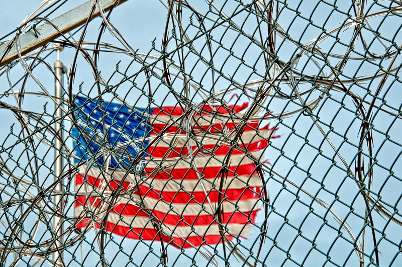security, hope, restraining, red, penitentiary, outdoors, day, bar, barrier, torn, full frame, flag, fence, rope, pattern, wind, beside, american, barbed