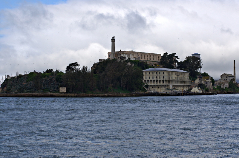 san, tower, bird, waterfront, architecture, Alcatraz, tourism, attraction, water, island, building exterior, landmark, land, no people, old, the past, travel destinations