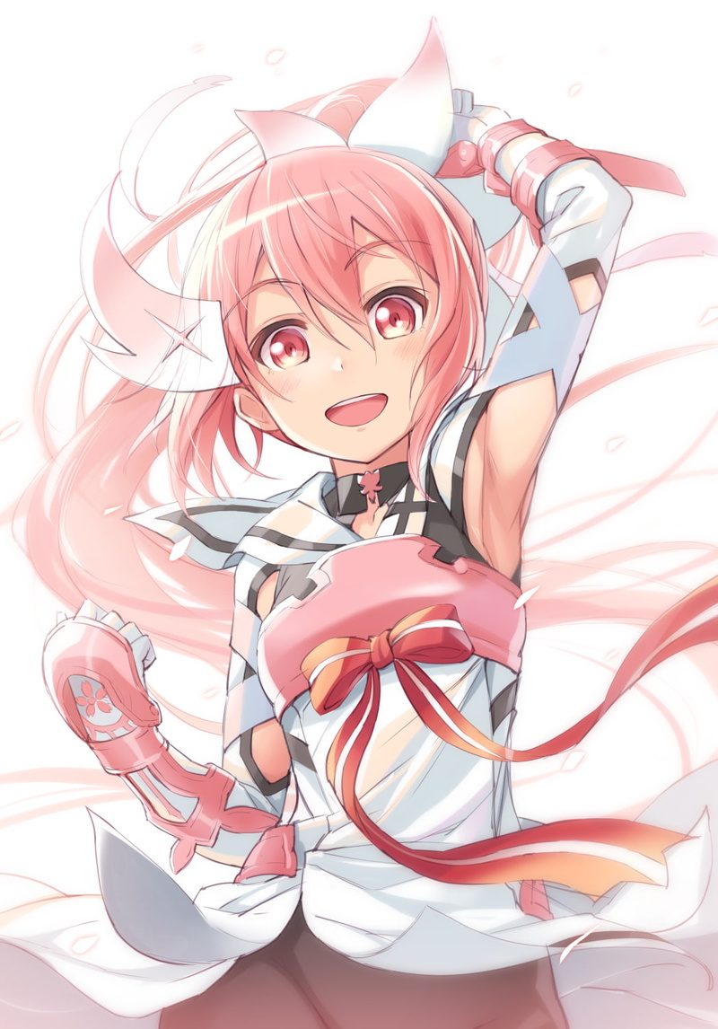 Yuuki Yuuna, anime girls, anime, red eyes, 720P, pink hair, Yuuki Yuuna wa Yuusha de Aru